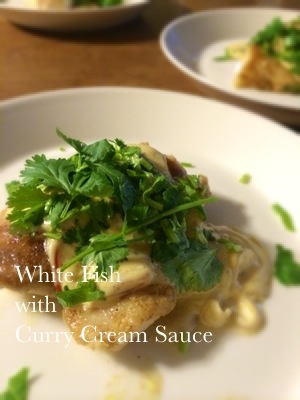 白身魚 アブラカレイ のカレークリームソース Plat Du Jour 白身魚 アブラカレイ のカレークリームソース Plat Du Jour