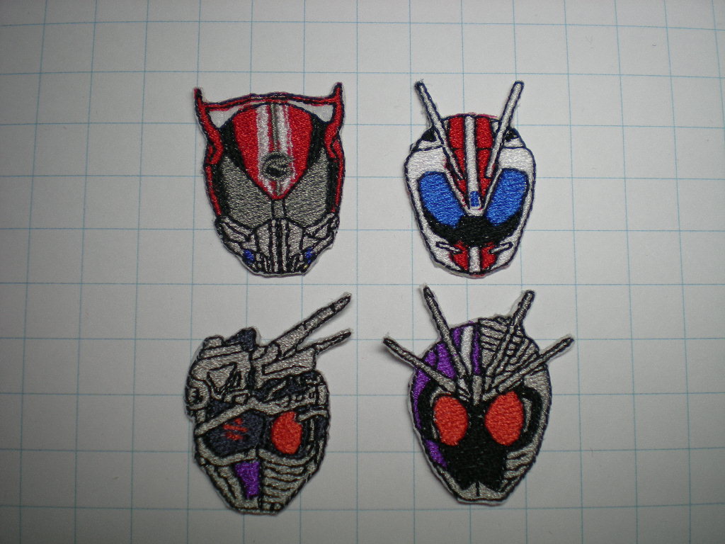 仮面ライダードライブ ズームの ハンドメイドの刺繍ワッペン 仮面ライダードライブ ズームの ハンドメイドの刺繍ワッペン
