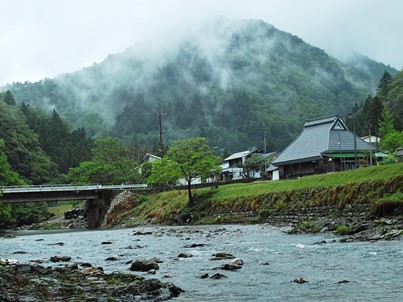 朝方に激しい雨が・・・今は小ぶり　　　朽木小川・気象台より_c0044819_7112717.jpg