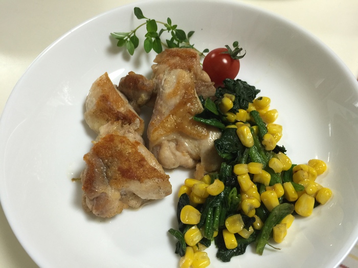 塩胡椒チキンソテー美味かった！！＼(^0^)／_c0110051_23585013.jpg