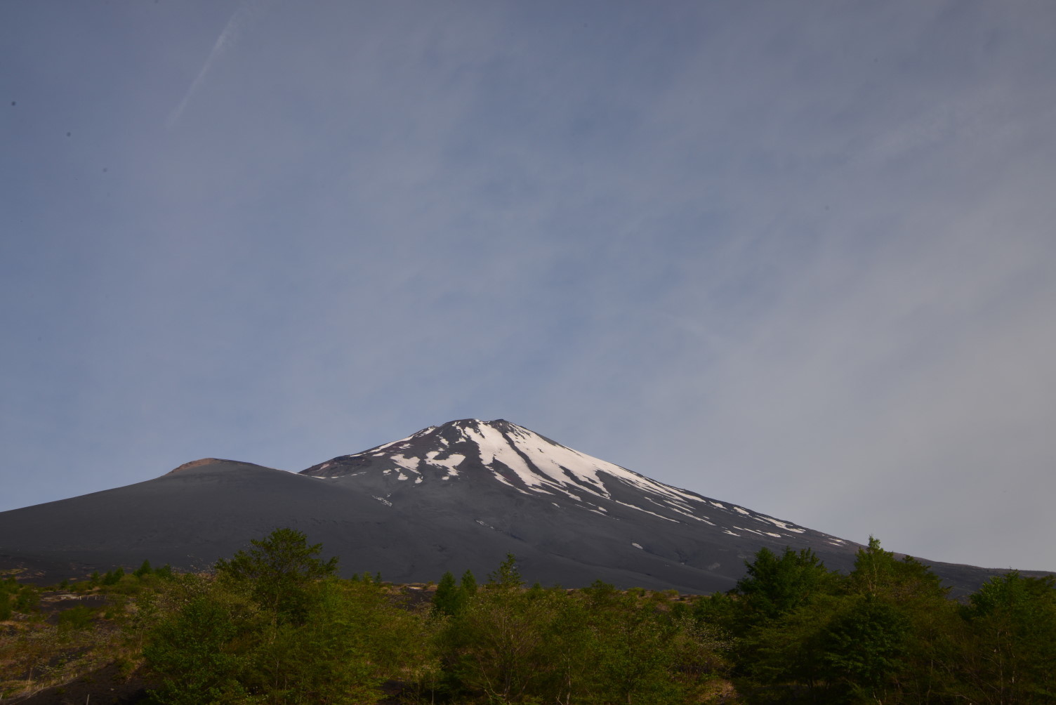 御殿場口五合目からの新緑と富士山_a0307264_22344167.jpg