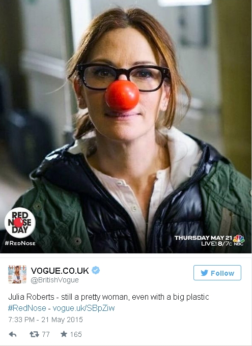 あのスターやセレブも協力?! 第一回米国「赤い鼻デー」Red Nose Day _b0007805_1162645.jpg