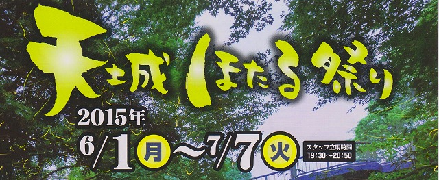 今日から天城ほたる祭りが始まりました。_f0182513_23531529.jpg