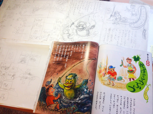 初めての作絵作品「かっぱのこうぶつ」_e0026053_13142640.jpg