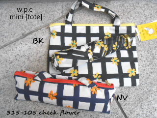 w.p.c mini [tote] 折カサ 315-105 check flower_a0125177_11422677.jpg