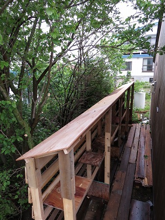 DIY 薪棚・・屋根編・・これにて作業・・ほぼ・・おしまい