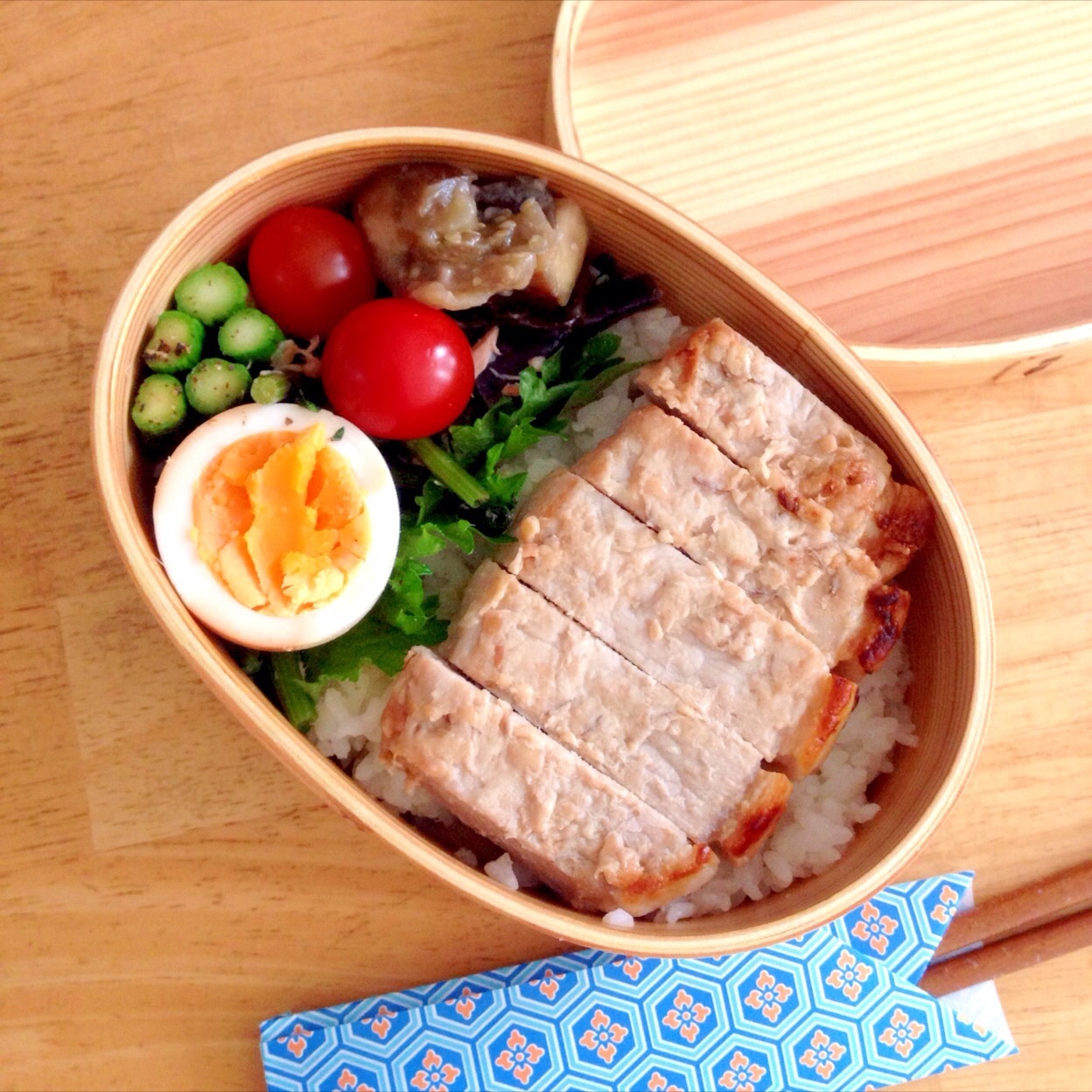 豚ロースの自家製麦味噌漬け弁当とヨーグルトケーキ 一口コンロで作るお弁当と好きなこといろいろ