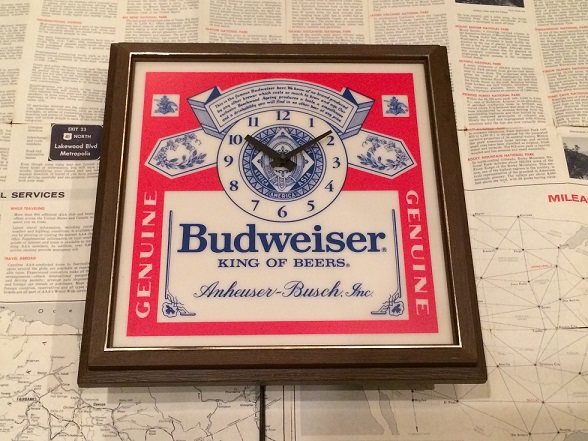 vintage Budweiser light clock ビンテージ バドワイザー サイン