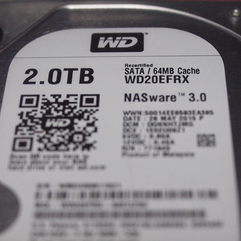 本日の故障品：　WD　RED　2TB_c0078490_08032395.jpg