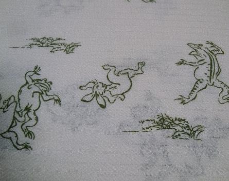 野田さんコンサート兎と音符の単衣・鳥獣戯画草履と帯揚_f0181251_1612360.jpg