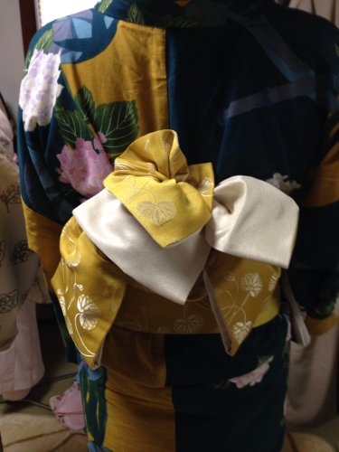 浴衣 半幅帯の季節です^ ^_f0140343_14055318.jpg