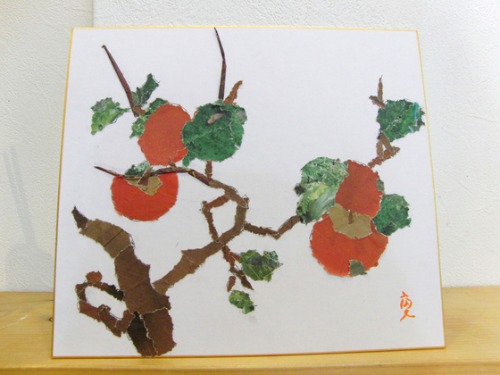 新聞紙ちぎり絵作品_e0222340_1546980.jpg