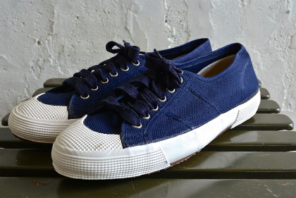 Italian navy canvas sneaker dead stock_f0226051_13255695.jpg