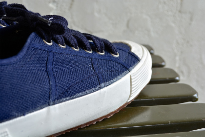 Italian navy canvas sneaker dead stock_f0226051_13265950.jpg