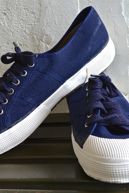 Italian navy canvas sneaker dead stock_f0226051_13274794.jpg