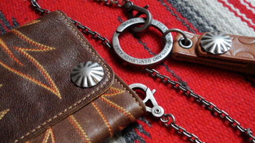 RRL】CONCHA LEATHER WALLET - DARK BROWN コンチョ レザー