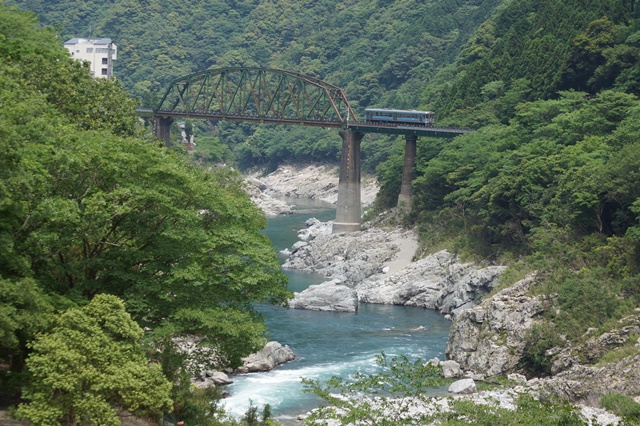 藤田八束の四国鉄道の旅: 落人伝説・・・四国路大歩危・小歩危を訪ねて、アンパンマン列車が大歩危を走る_d0181492_17573396.jpg