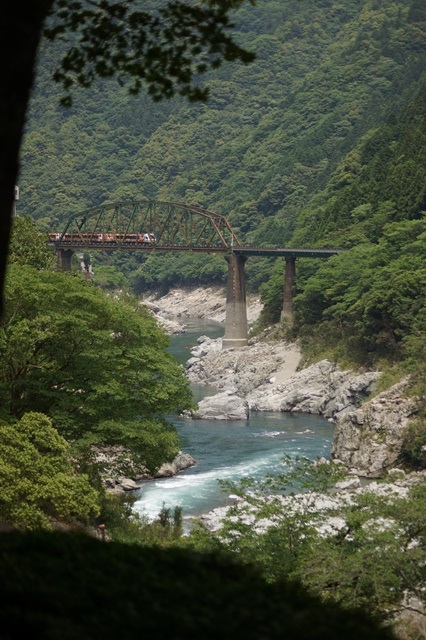 藤田八束の四国鉄道の旅: 落人伝説・・・四国路大歩危・小歩危を訪ねて、アンパンマン列車が大歩危を走る_d0181492_17574792.jpg