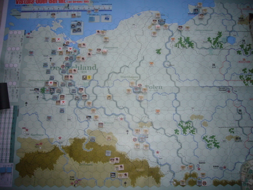 コマンドマガジン最新123号：第三帝国最後の戦い Vistula-Oder-Berlin: Eastern Front 1945に対する間接アプローチ〔リプレイ写真３〜５ターン〕_b0173672_22335485.jpg