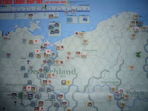 コマンドマガジン最新123号：第三帝国最後の戦い Vistula-Oder-Berlin: Eastern Front 1945に対する間接アプローチ〔リプレイ写真３〜５ターン〕_b0173672_22370726.jpg