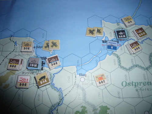 コマンドマガジン最新123号:第三帝国最後の戦い Vistula-Oder-Berlin: Eastern Front 1945に対する間接アプローチ〔リプレイ写真6〜7ターン〕_b0173672_23113303.jpg