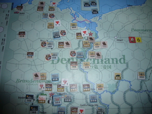 コマンドマガジン最新123号:第三帝国最後の戦い Vistula-Oder-Berlin: Eastern Front 1945に対する間接アプローチ〔リプレイ写真6〜7ターン〕_b0173672_23173240.jpg