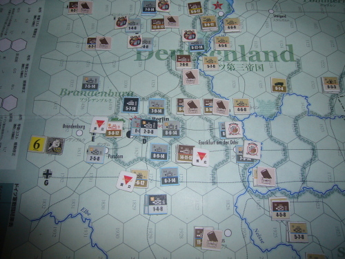 コマンドマガジン最新123号:第三帝国最後の戦い Vistula-Oder-Berlin: Eastern Front 1945に対する間接アプローチ〔リプレイ写真6〜7ターン〕_b0173672_23201591.jpg