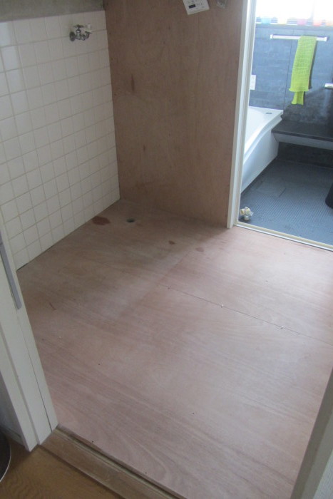 洗面所 クッションフロア張り よかとん日記