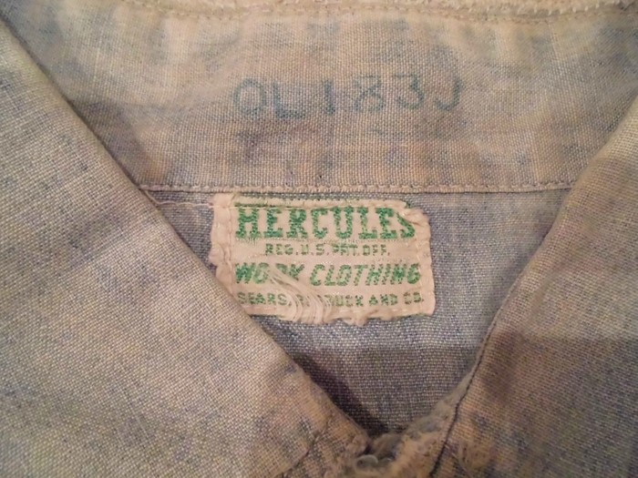 50\'s　HERCULES　S/S　Chambray　Shirts　　+　　明日は、店休日　!!_e0187362_11131911.jpg