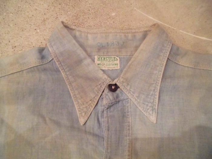 50\'s　HERCULES　S/S　Chambray　Shirts　　+　　明日は、店休日　!!_e0187362_1113197.jpg