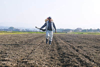 砂田米 田植え取材2015 今年もれんげと稲ワラだけで育てるばい!!その1(稲刈り後~れんげ鋤き込み)_a0254656_1834980.jpg