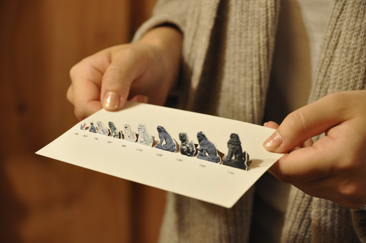 狛犬の背比べポストカード Tokyo Shiki Blog