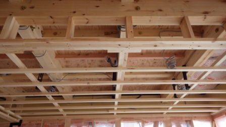 ２階の床と1階の天井の間には 花より現場