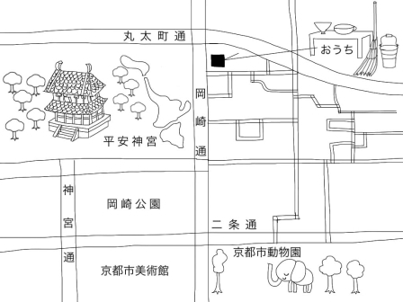 お店の地図 （岡崎 平安神宮の東側）_e0348417_0334948.jpg