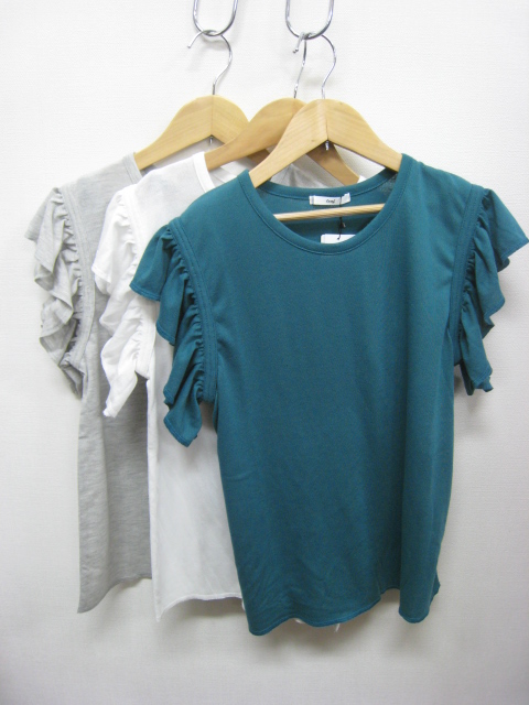 ＯＳＭＯＳＩＳ （オズモーシス）　フレアースリーブＴシャツ　ＧＲＥＥＮ,ＷＨＩＴＥ_a0089359_1252720.jpg