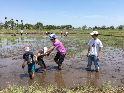 本番！かがみいし田んぼアート田植祭り_e0140921_21584561.jpg