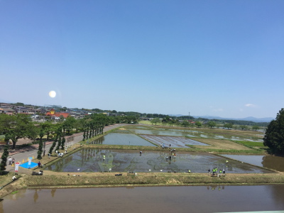 本番！かがみいし田んぼアート田植祭り_e0140921_2255684.jpg