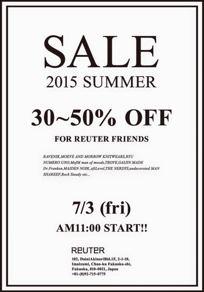 ２０１５　SUMMER SALE明日よりSTARTです！！_f0212574_21444994.jpg