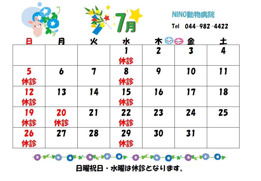 7月の診療日のお知らせです☆_e0288670_9395675.png
