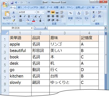 Excel を使った単語帳作り Lady Satin S English Project