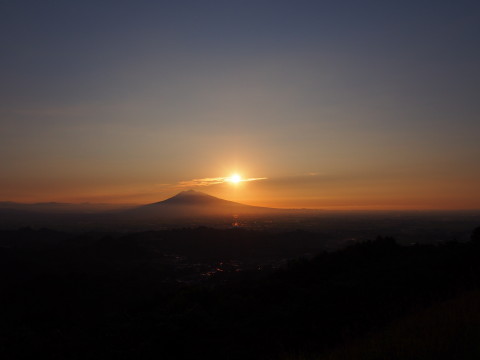 夕焼け岩木山：志賀坊森林公園（平川市）*2015.07.06_b0147224_21392712.jpg