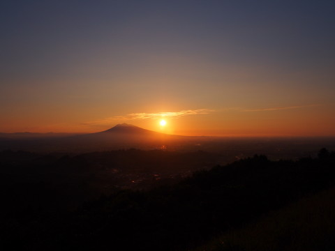 夕焼け岩木山：志賀坊森林公園（平川市）*2015.07.06_b0147224_21402550.jpg