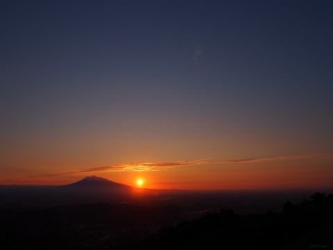 夕焼け岩木山：志賀坊森林公園（平川市）*2015.07.06_b0147224_21403997.jpg