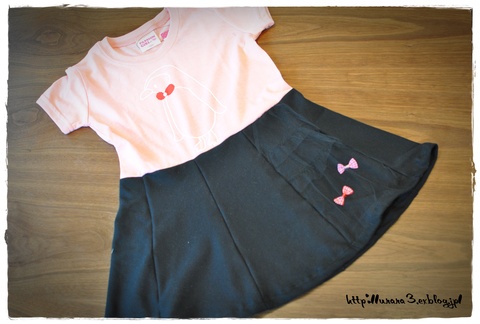 子ども用tシャツをワンピースにリメイク Coco Ne じかん 子ども用tシャツをワンピースにリメイク Coco Ne じかん