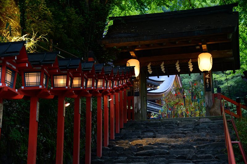 七夕笹飾りライトアップ＠貴船神社_f0032011_19451831.jpg