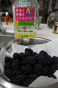 ブラックベリーで果実酒 藍 の着物であるこう