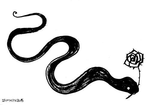 再開！Aesop\'sFables　イソップ寓話集より：221:ゼウスと蛇_e0026053_1441315.jpg