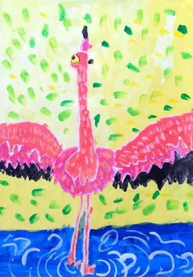 15 06 フラミンゴの絵 アトリエciel 子供絵画造形教室 15 06 フラミンゴの絵 アトリエciel 子供絵画造形教室