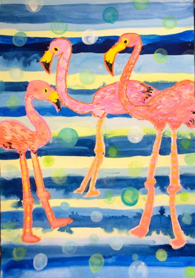 15 06 フラミンゴの絵 アトリエciel 子供絵画造形教室 15 06 フラミンゴの絵 アトリエciel 子供絵画造形教室