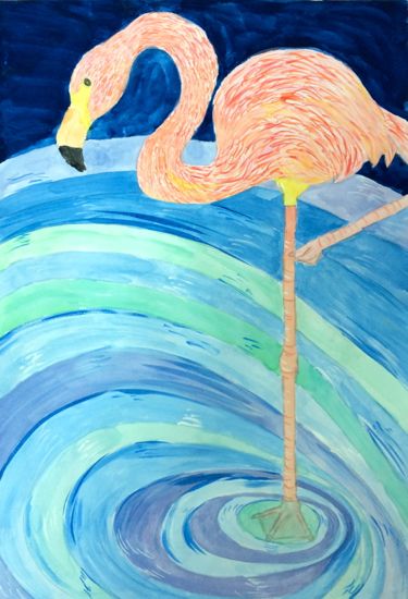 お得な情報満載 フラミンゴ 絵画 額装 絵画 タペストリ Www Exit210 Com
